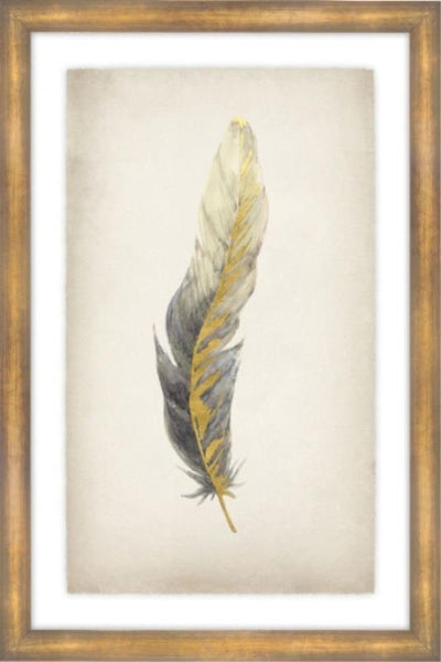 product image for gilded feathers i by bd art gallery lba 52bu0101 bu fr4106 4 88