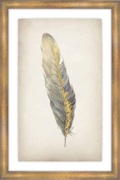 product image for gilded feathers iii by bd art gallery lba 52bu0103 bu fr4106 4 22