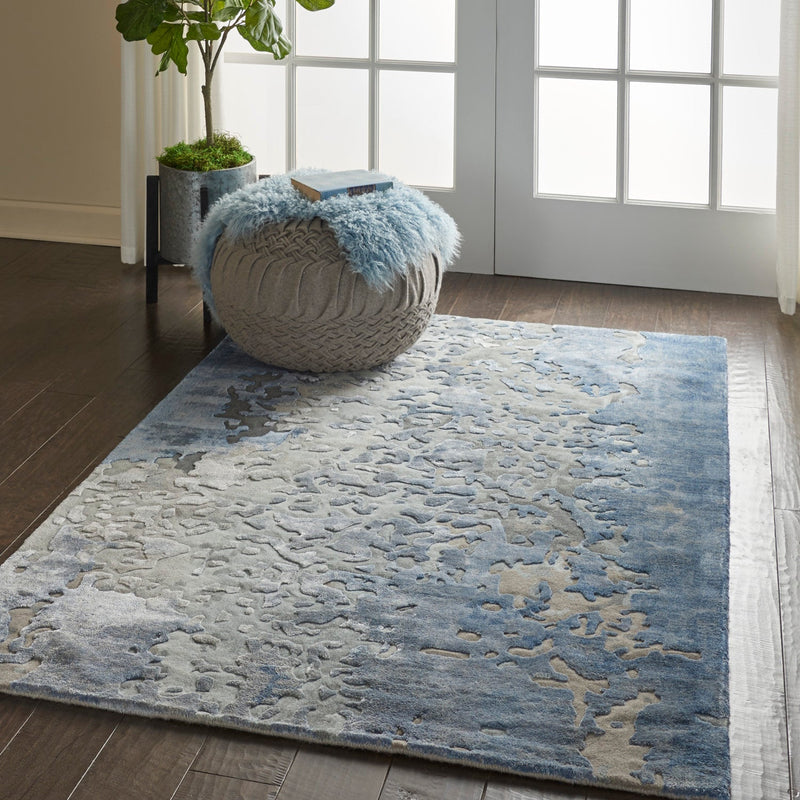 media image for Nourison Home Prismatic Denim Modern Rug By Nourison Nsn 099446471161 8 244