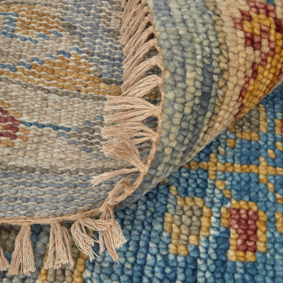 product image for foxboro traditional tribal hand knotted blue multi rug by bd fine filr6944blumlth00 4 87