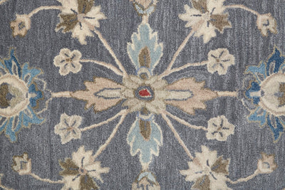product image for Mattias Hand Tufted Ornamental Blue/Red/Ivory Rug 2 30