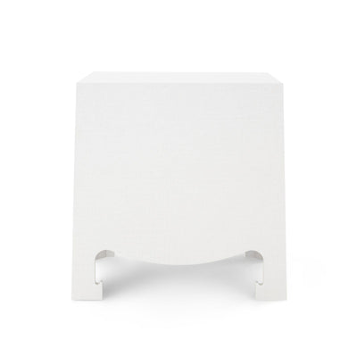 product image for Jacqui 3-Drawer Side Table in White Grasscloth 82
