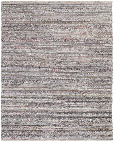 product image of Akton Handwoven Stripes Gray/Red/Yellow Rug 1 572