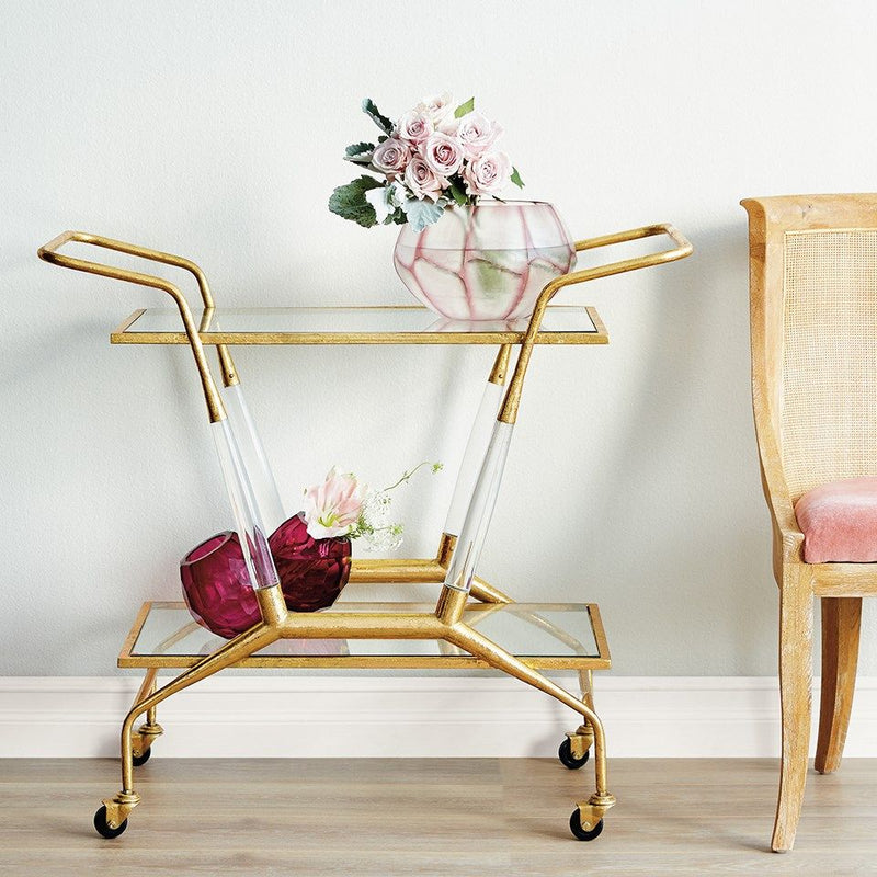 media image for Jepson Bar Cart in Gold design by Bungalow 5 222
