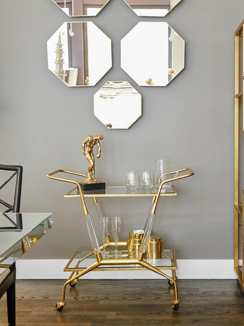 media image for Jepson Bar Cart in Gold design by Bungalow 5 216