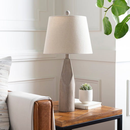 media image for June Linen Brown Table Lamp Styleshot Image 234