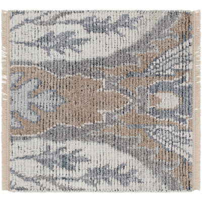 product image for Kushal Viscose Silver Gray Rug Flatshot 2 Image 95