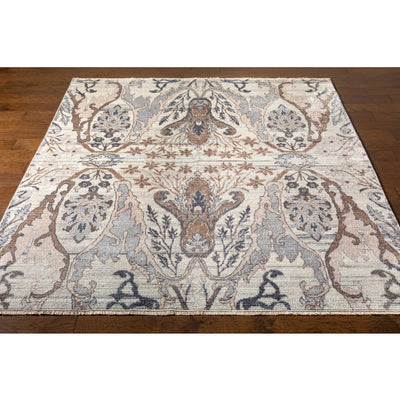 product image for Kushal Viscose Silver Gray Rug Corner Image 22