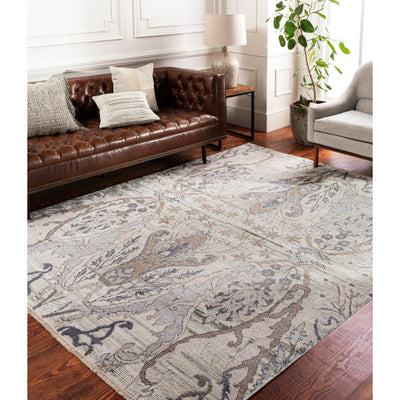 product image for Kushal Viscose Silver Gray Rug Roomscene Image 2 60