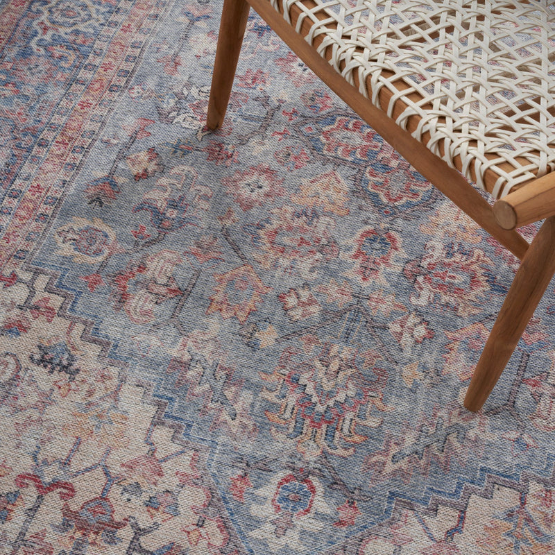 media image for Nicole Curtis Machine Washable Series Blue Multi Vintage Rug By Nicole Curtis Nsn 099446164667 7 275