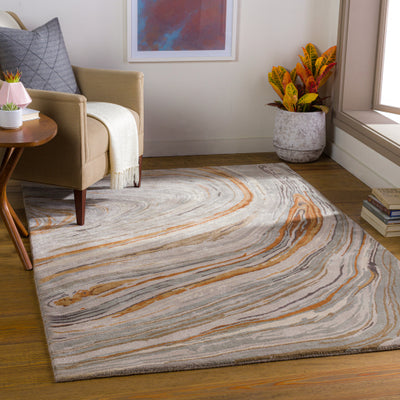 product image for Kavita Viscose Grey Rug Roomscene Image 3