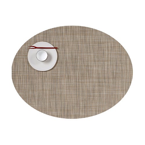 media image for mini basketweave oval placemat by chilewich 100130 002 14 265