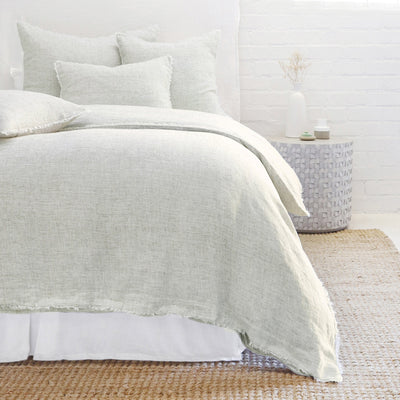 product image of logan duvet and shams in olive design by pom pom at home 1 566
