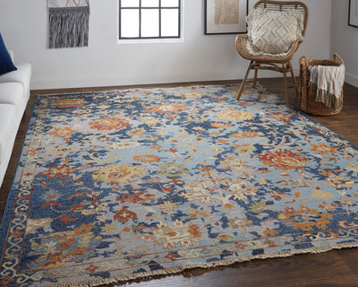 product image for pierson oushak wool rug hand knotted blue rug by bd fine leyr0587blu000j55 8 71