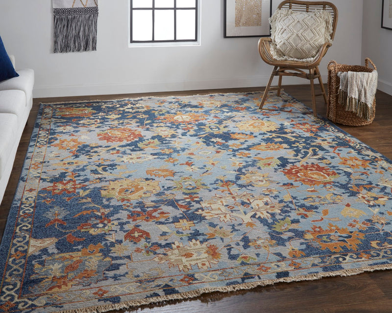 media image for pierson oushak wool rug hand knotted blue rug by bd fine leyr0587blu000j55 8 216