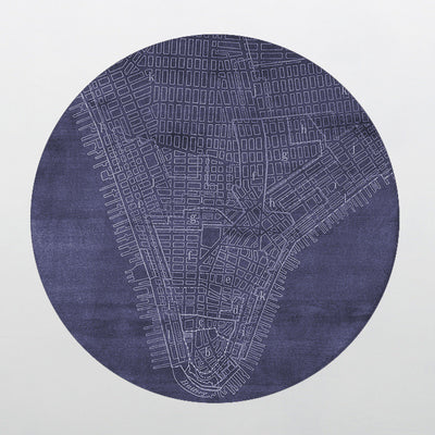 product image for Manhattan Round Collection 100% Wool Area Rug in Assorted Colors design by Second Studio 76