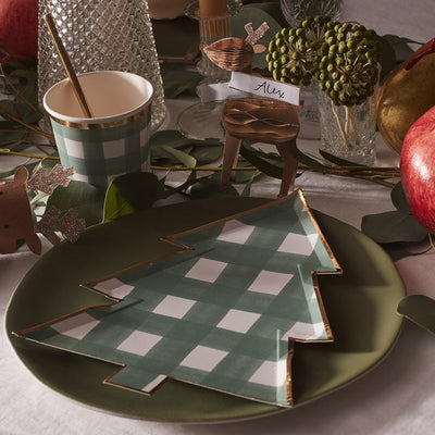 product image for green gingham partyware by meri meri mm 225288 1 92
