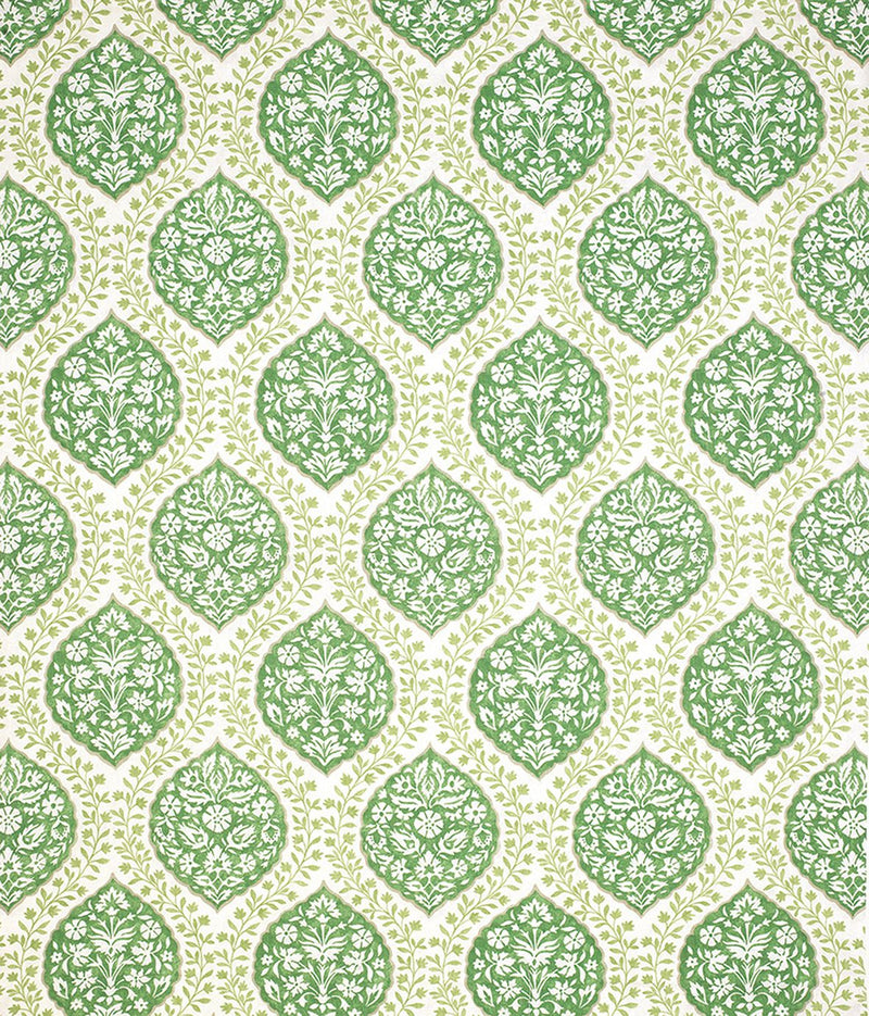 media image for Les Rêves Marguerite Green/Ivory Fabric 225