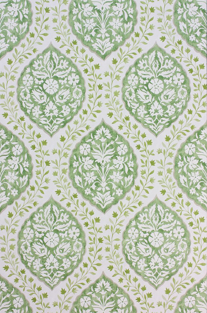 media image for Marguerite Wallpaper in green from the Les Reves Collection by Nina Campbell 291