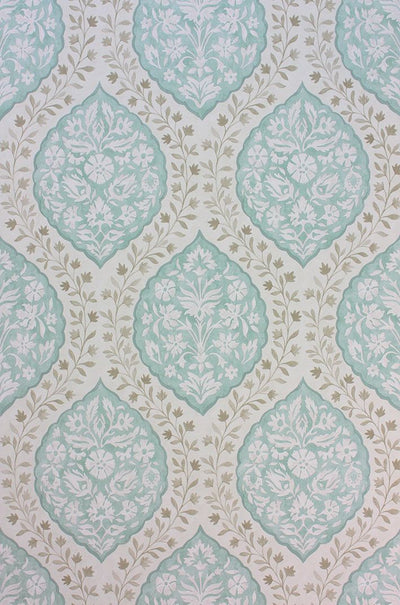 product image for Marguerite Wallpaper in turquoise from the Les Reves Collection by Nina Campbell 90