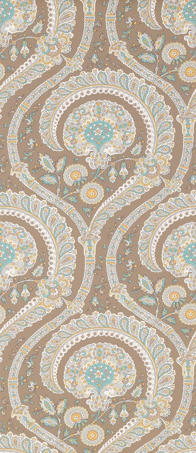 product image of Sample Les Indiennes Wallpaper in brown Color by Nina Campbell 549