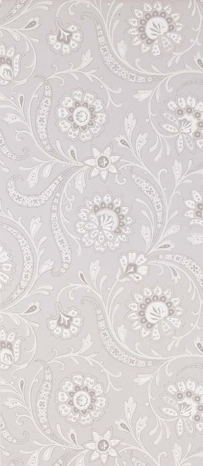 product image of Baville Wallpaper in silver from the Les Indiennes Collection by Nina Campbell 546