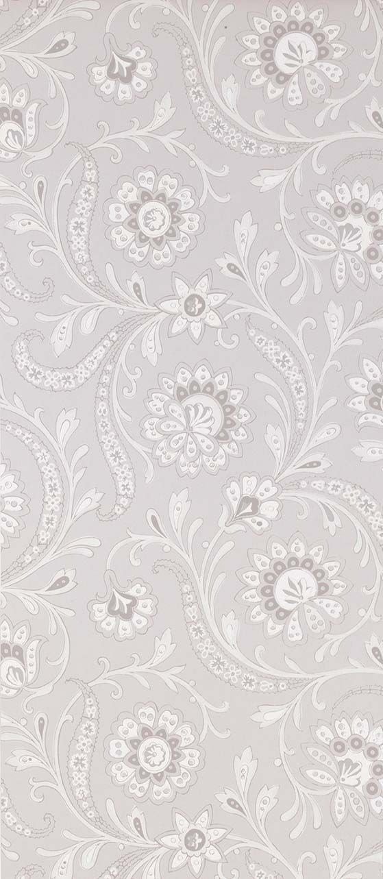 media image for Baville Wallpaper in silver from the Les Indiennes Collection by Nina Campbell 242