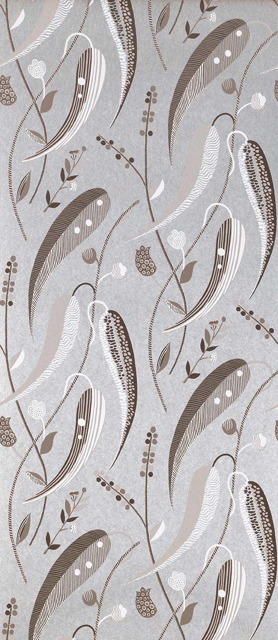 media image for Colbert Wallpaper in brown and gray from the Les Indiennes Collection by Nina Campbell 218