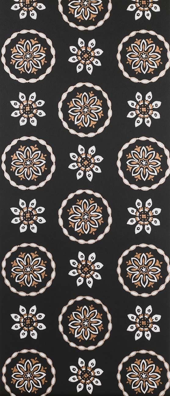 media image for Garance Wallpaper in black from the Les Indiennes Collection by Nina Campbell 220