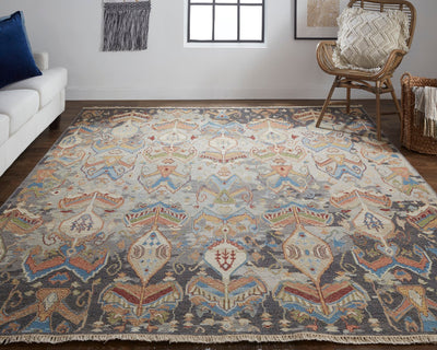 product image for pierson nomadic hand knotted charcoal multi rug by bd fine leyr0563chlmltj55 7 93