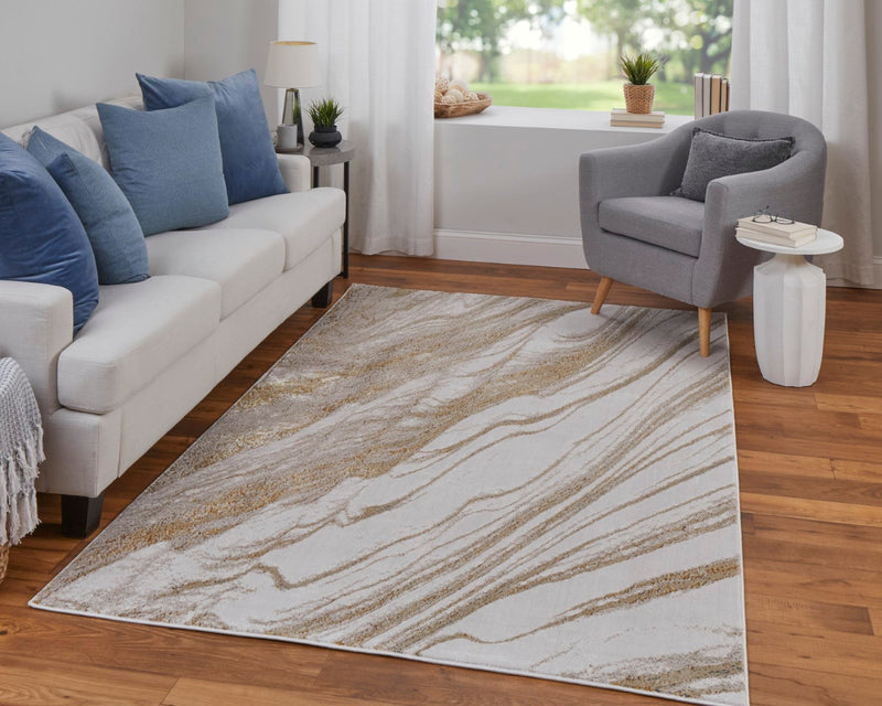 media image for Tripoli Abstract Ivory/Taupe/Gold Rug 9 290