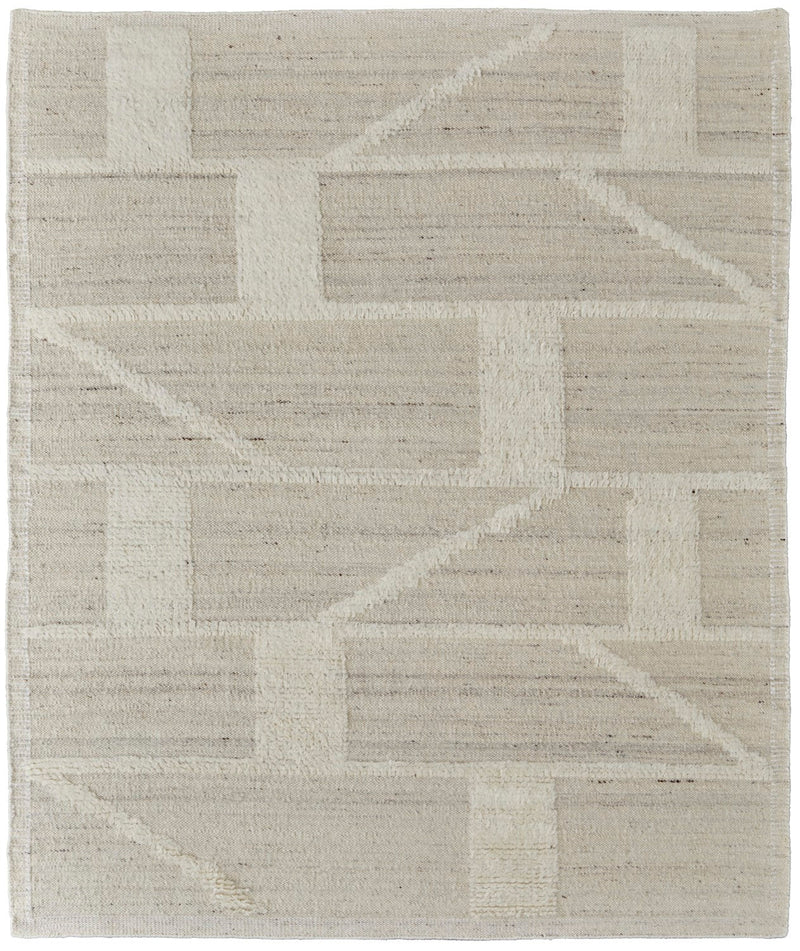 media image for saena checkered contemporary hand woven ivory beige rug by bd fine ashr8907ivybgep00 1 261