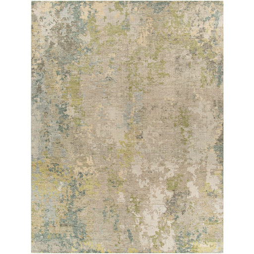 media image for Odyssey Wool Green Rug Flatshot Image 225