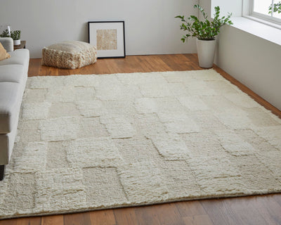 product image for saena checkered contemporary hand woven ivory beige rug by bd fine ashr8907ivybgep00 8 68