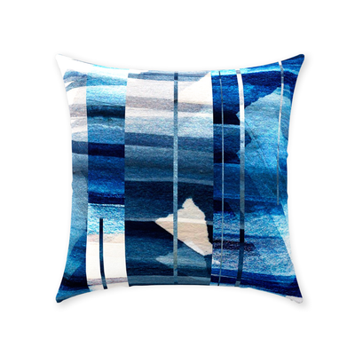 product image for indigo offset throw pillow by elise flashman 7 34