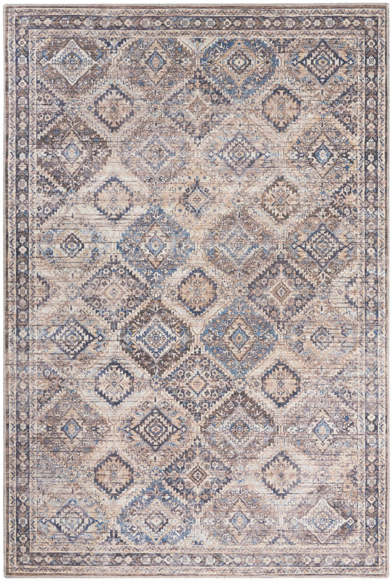 media image for Nicole Curtis Machine Washable Series Ivory Latte Vintage Rug By Nicole Curtis Nsn 099446164629 1 232