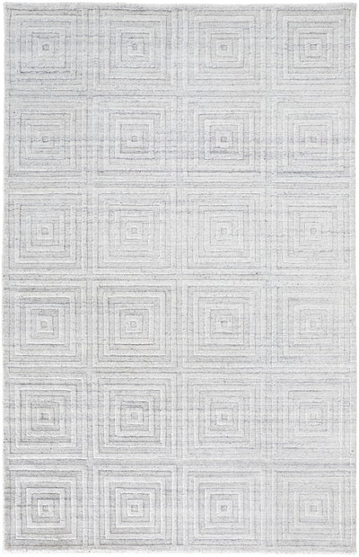 product image of Tatem Hand Woven Linear White/Gray Rug 1 539