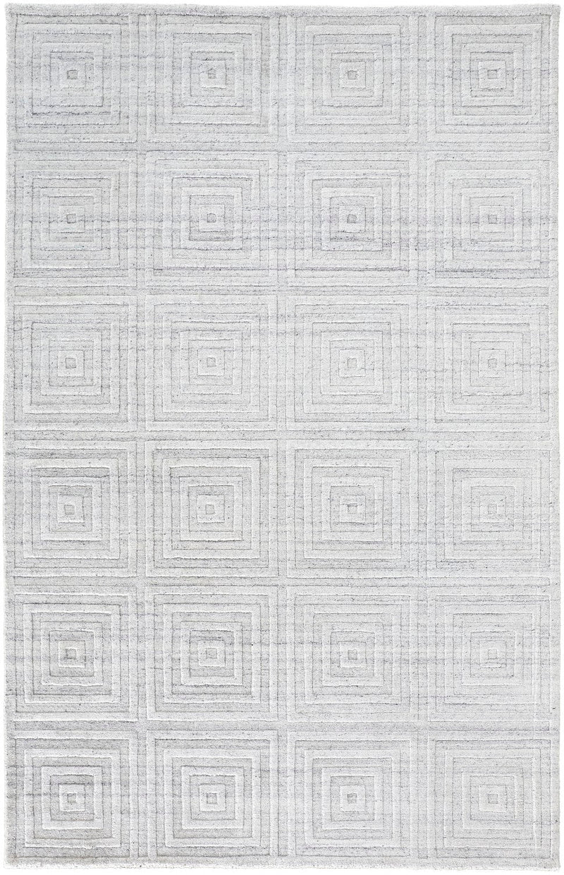 media image for Tatem Hand Woven Linear White/Gray Rug 1 210