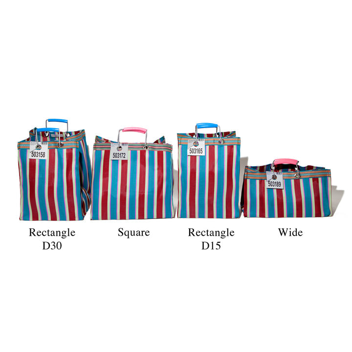 media image for recycled plastic stripe bag rectangle d15 by puebco 503332 8 222