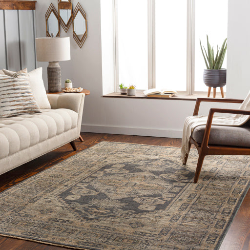 media image for Reign Nz Wool Charcoal Rug Roomscene Image 292