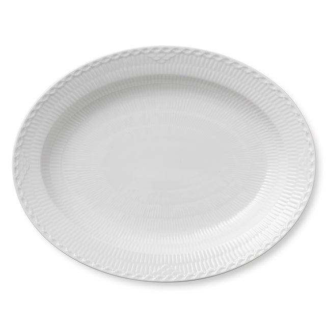 media image for white fluted half lace serveware by new royal copenhagen 1017292 6 22