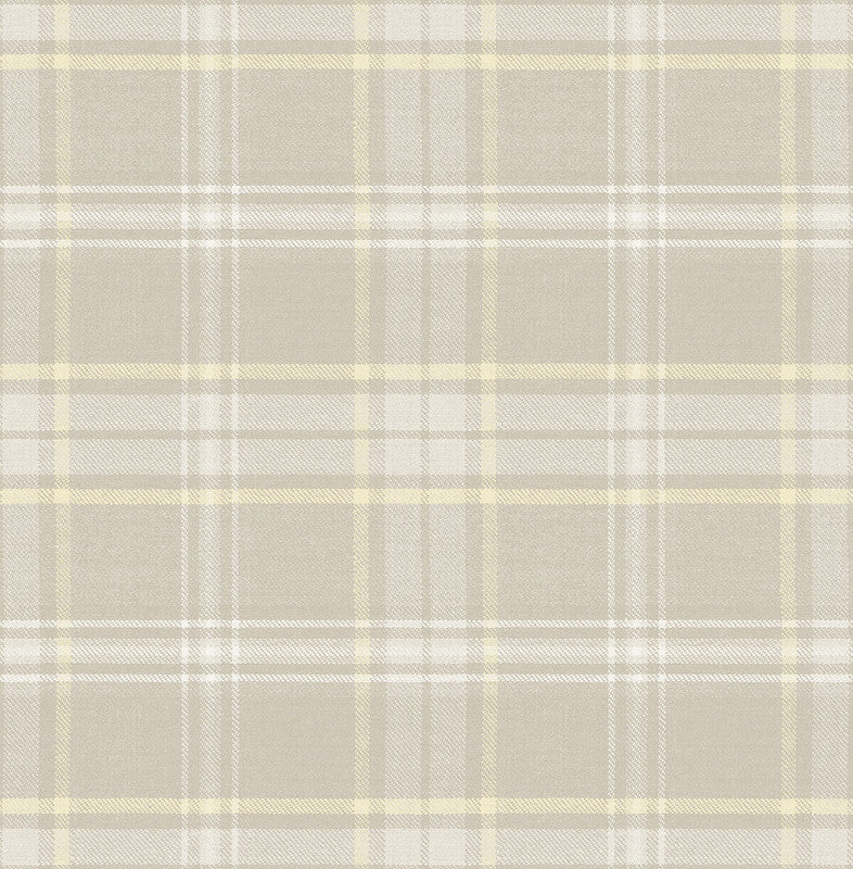 media image for Tartan Wallpaper in Cream & Off-White 255