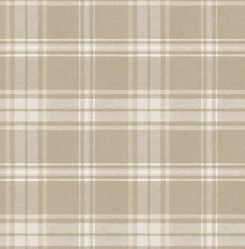 media image for Sample Tartan Wallpaper in Beige & Off-White 250