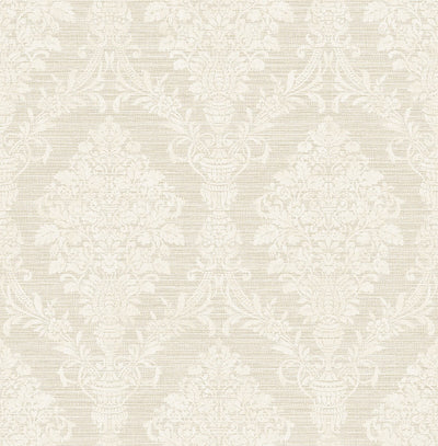 product image of Damask Cameo Wallpaper in Beige & Cream 535