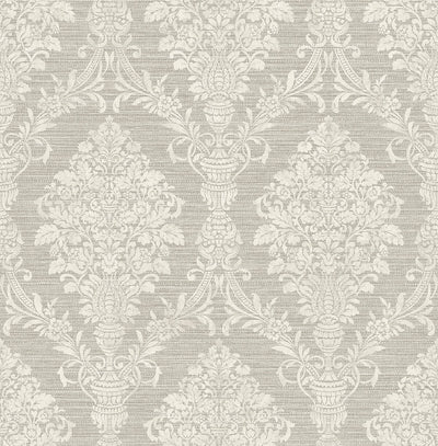 product image of Damask Cameo Wallpaper in Grey & Beige 565