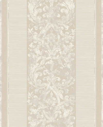 product image of Gothic Stripes Wallpaper in Cream & Beige 558