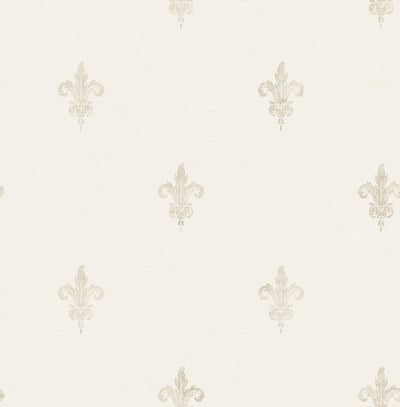 product image of French Lily Wallpaper in Light Beige 587