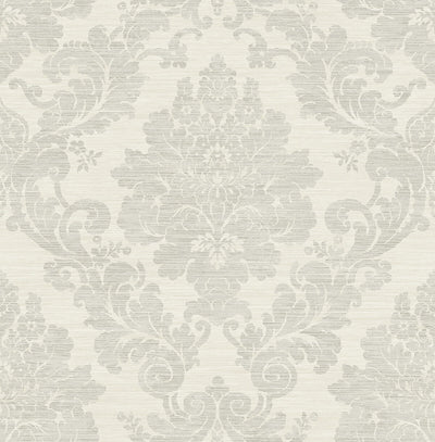 product image of Textile Damask Wallpaper in Grey & Light Beige 569