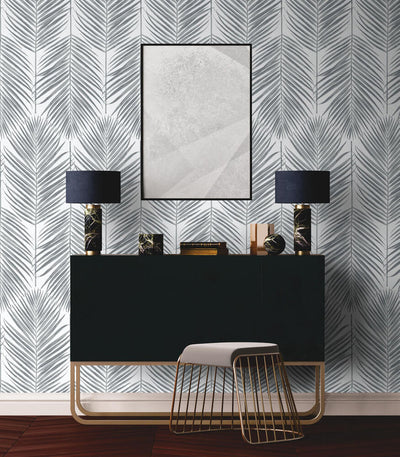 product image for Palm Caribbean Peel & Stick Wallpaper in Grey  2