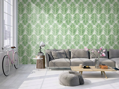 product image for Palm Caribbean Peel & Stick Wallpaper in Green 51